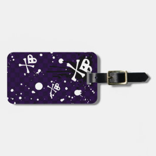 Étiquette À Bagage Motif Emo Couleur Sombre Avec Peinture