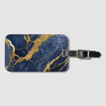 Motif en marbre bleu avec or