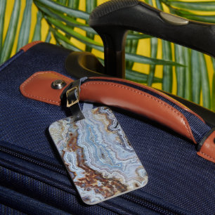 Étiquette À Bagage Motif en pierre de dentelle Agate