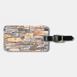 Étiquette À Bagage Motif en pierre de pierre de campagne classique