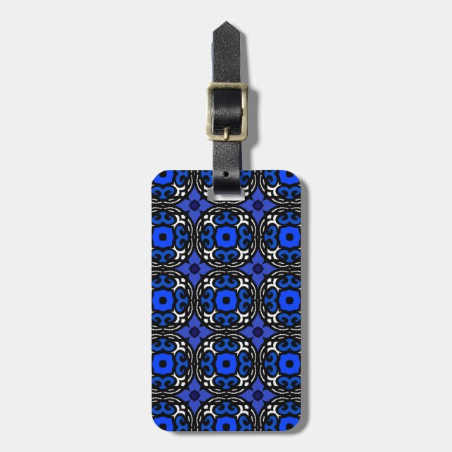 Étiquette À Bagage Motif ethnique avec des motifs turcs (Devant Vertical)