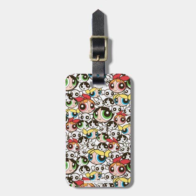 Étiquette À Bagage Motif face aux filles puissantes (Devant Vertical)