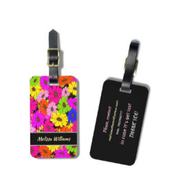 Étiquette À Bagage Motif floral