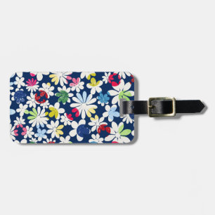 Étiquette À Bagage Motif floral contemporain