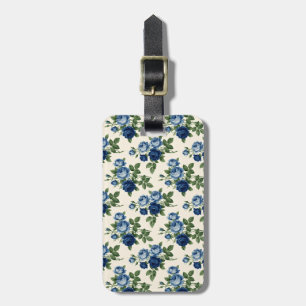 Étiquette À Bagage Motif floral de rose bleue
