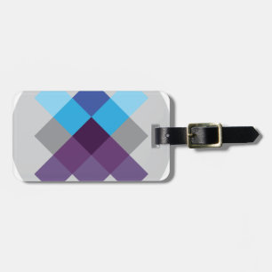 Étiquette À Bagage Motif fou de cercle carré multi de Wellcoda
