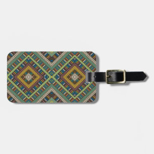 Étiquette À Bagage Motif géométrique africain
