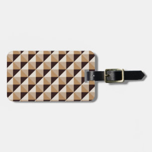 Étiquette À Bagage motif géométrique Brown