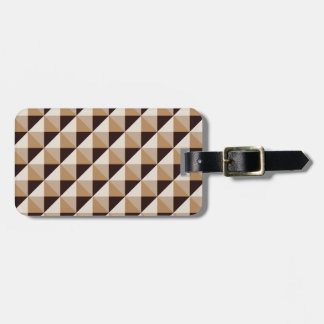 Étiquette À Bagage motif géométrique Brown