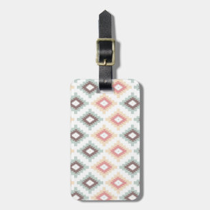 Étiquette À Bagage motif géométrique de style aztèque