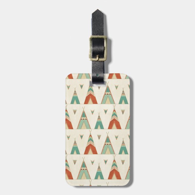 Étiquette À Bagage Motif géométrique de Teepee d'étape | de Geo de (Devant Vertical)