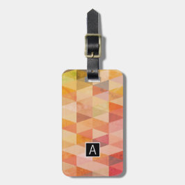 Étiquette À Bagage Motif géométrique Triangle souple | Monogramme