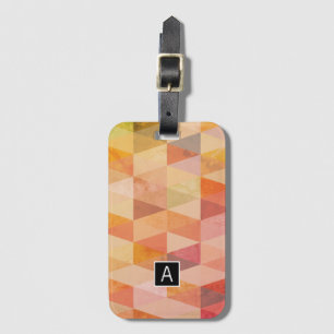 Étiquette À Bagage Motif géométrique Triangle souple   Monogramme