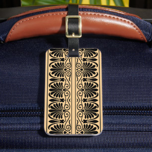 Étiquette À Bagage Motif grec méditerranéen arabe Brown