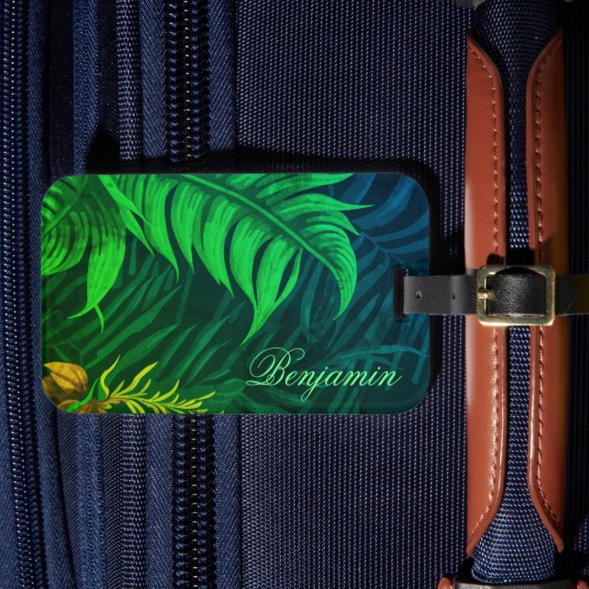 Étiquette À Bagage Motif hawaïen tropical personnalisé (Insitu Rectoal 4)