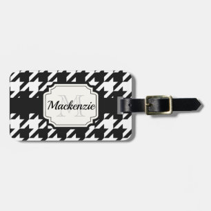 Étiquette À Bagage Motif Houndstooth
