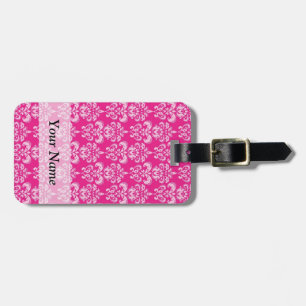 Étiquette À Bagage Motif humide rose chaud