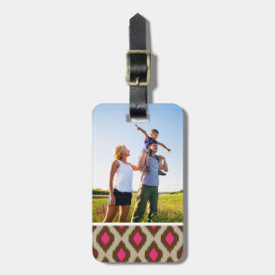 Étiquette À Bagage motif Ikat personnalisé