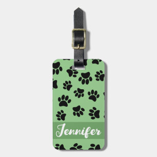 Étiquette À Bagage Motif noir à mâchoire de chien sur la taille