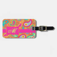 Motif Orange rose moderne Paisley Whimsy