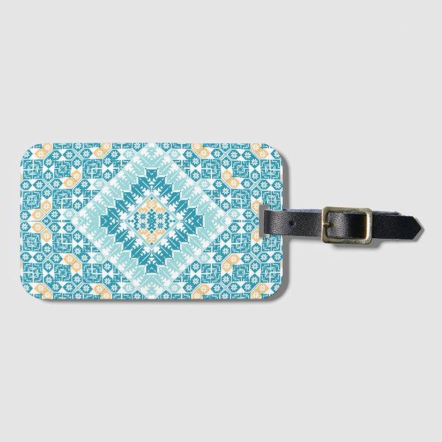 Étiquette À Bagage Motif palestinien Broderie Design imprimé (Devant Horizontal)
