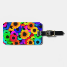 Étiquette À Bagage Motif psychédélique lumineux de hippie d'enfant de