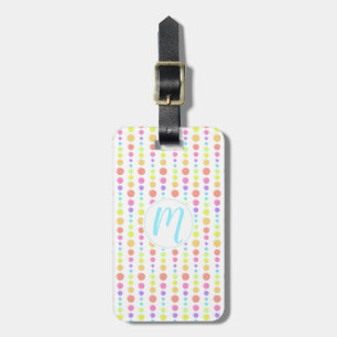Étiquette À Bagage Motif Rainbow Pastel Dots