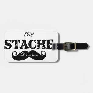 Étiquette À Bagage Motif rétro Mustache Hipster
