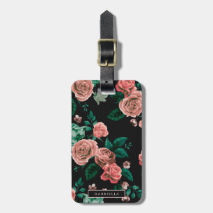 Étiquette À Bagage Motif rose