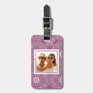 Étiquette À Bagage Motif rose vintage de photo faite sur commande