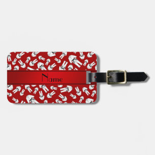 Étiquette À Bagage Motif rouge nommé personnalisé de karaté