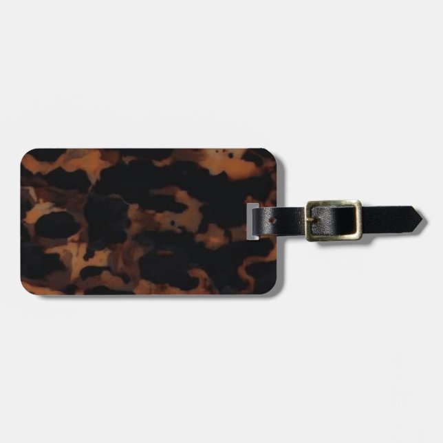 Étiquette À Bagage Motif sans couture en écaille de tortue, écaille d (Devant horizontal)