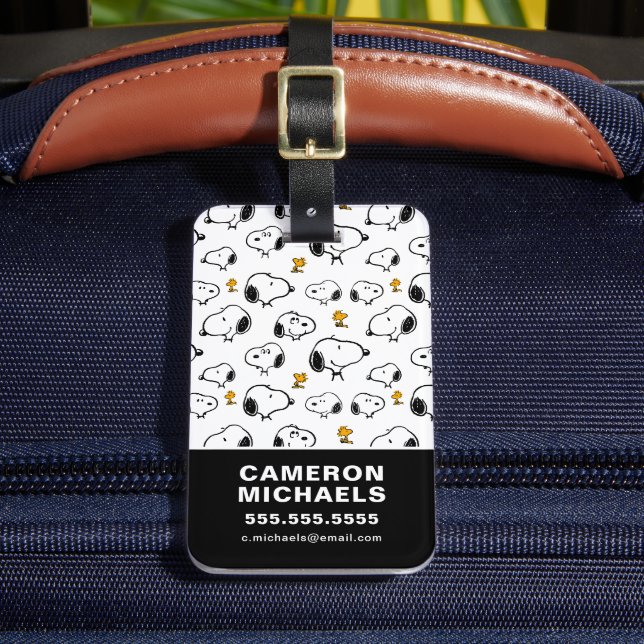 Étiquette À Bagage Motif Snoopy & Woodstock (Insitu Rectoal 2)