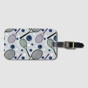Étiquette À Bagage Motif sportif pour les amateurs de tennis.