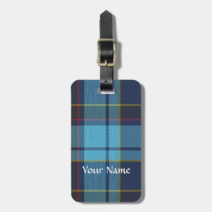 Étiquette À Bagage Motif tartan bleu U.S.A.F