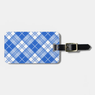 Étiquette À Bagage Motif Tartan Brun Blanc yxm0uat9
