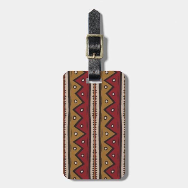 Étiquette À Bagage Motif tribal (Devant Vertical)