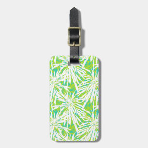 Étiquette À Bagage Motif tropical de palmettes