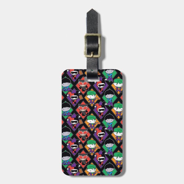 Étiquette À Bagage Motif vainqueur de la Ligue de Justice de Chibi (Devant Vertical)