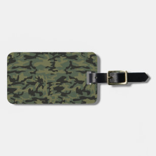 Étiquette À Bagage Motif vert de camo