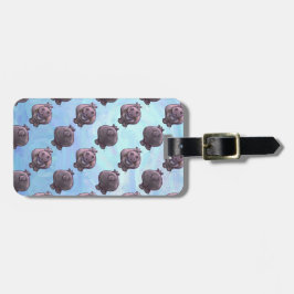 Étiquette À Bagage Motifs de têtes et de queues d'hippopotame