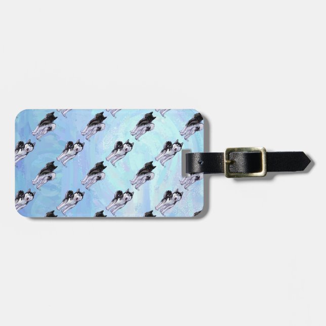 Étiquette À Bagage Motifs enroués (Devant horizontal)