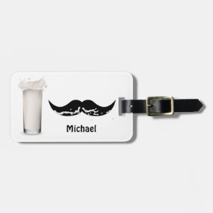 Étiquette À Bagage Moustache de lait personnalisée