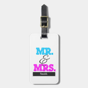 Étiquette À Bagage Mr et Mrs