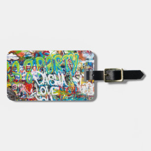 Étiquette À Bagage Mur de graffiti d'hommage à Prague