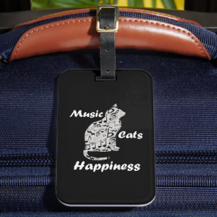 Étiquette À Bagage Musique Chats Bonheur Musicien Amoureux Citation