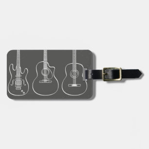 Étiquette À Bagage Musique de groupe trio de guitare