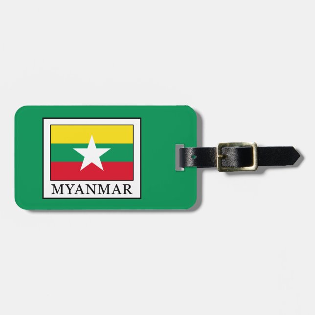 Étiquette À Bagage Myanmar (Devant horizontal)