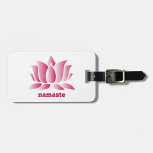 Étiquette À Bagage Namaste rose de lotus de yoga
