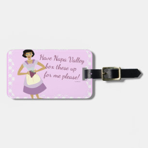 Étiquette À Bagage Napa Valley Sassy Retro 50's Femme au foyer